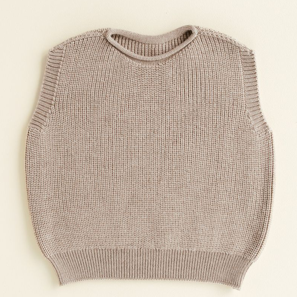 Hvid  Kinder Strickweste 'Harvey'  Sand