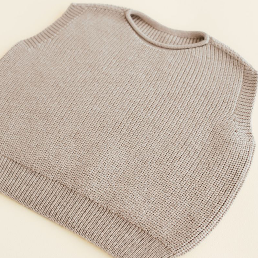 Hvid  Kinder Strickweste 'Harvey'  Sand