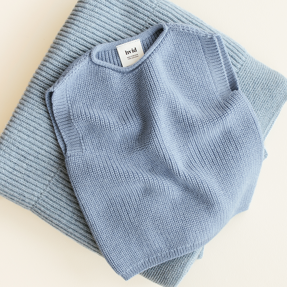 White Baby Knitted Vest 'Harvey' Light Blue