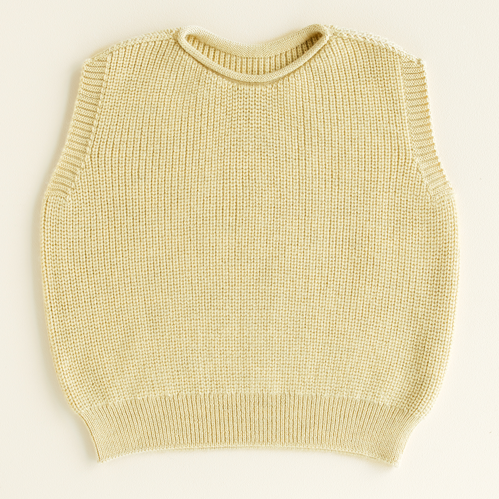 Hvid  Kinder Strickweste 'Harvey'  Light Yellow