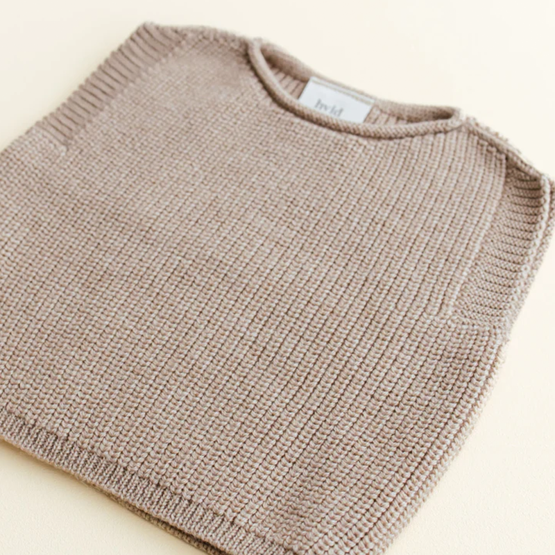 Hvid  Baby Strickweste 'Harvey'  Sand - Online MY SNOWFLAKE