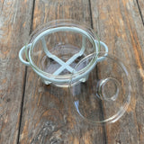 Glastopf mit Halterung
