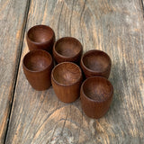 Eierbecher-Set aus Teakholz, 1960er-Jahre