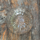 Schale versilbert, mit Glaseinsatz