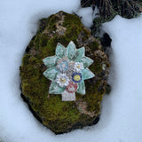 Wanddeko, Relief" Blumen"