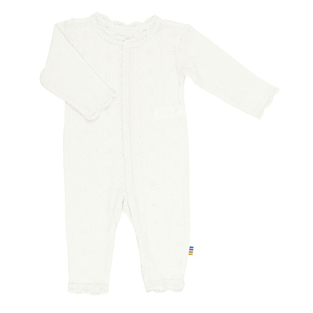 Joha  Strampler Schlafanzug Merinowolle/Seide 'Basic' Off White - Online MY SNOWFLAKE