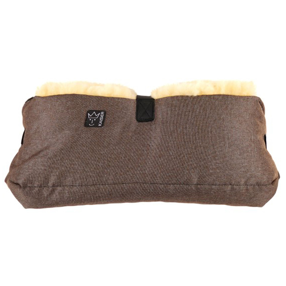 Kaiser  Lammfell Handwärmer Big Double für Kinderwagen  Brown Melange