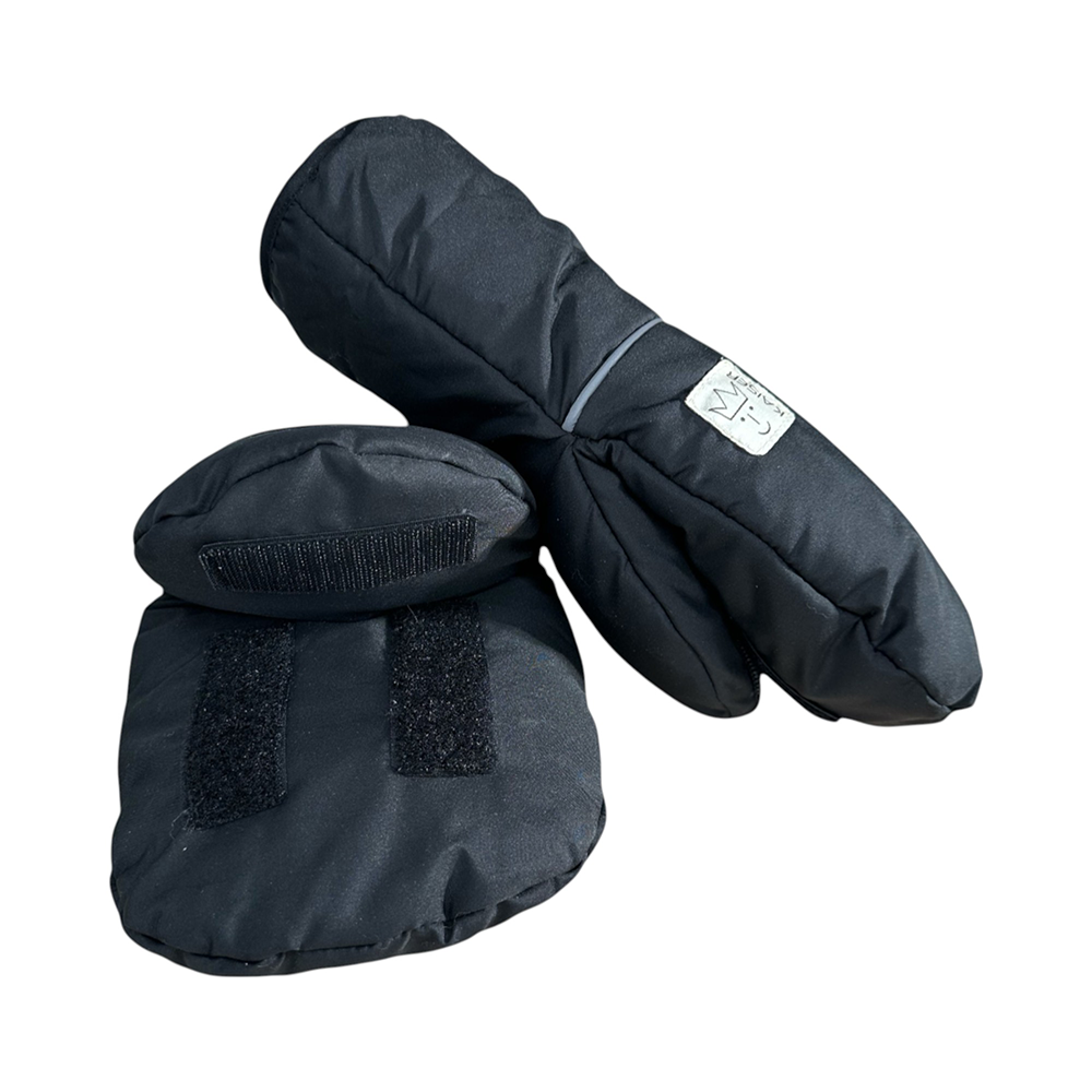 Kaiser Moufles de poussette en peau d'agneau pour enfants 'Reflect' Noir