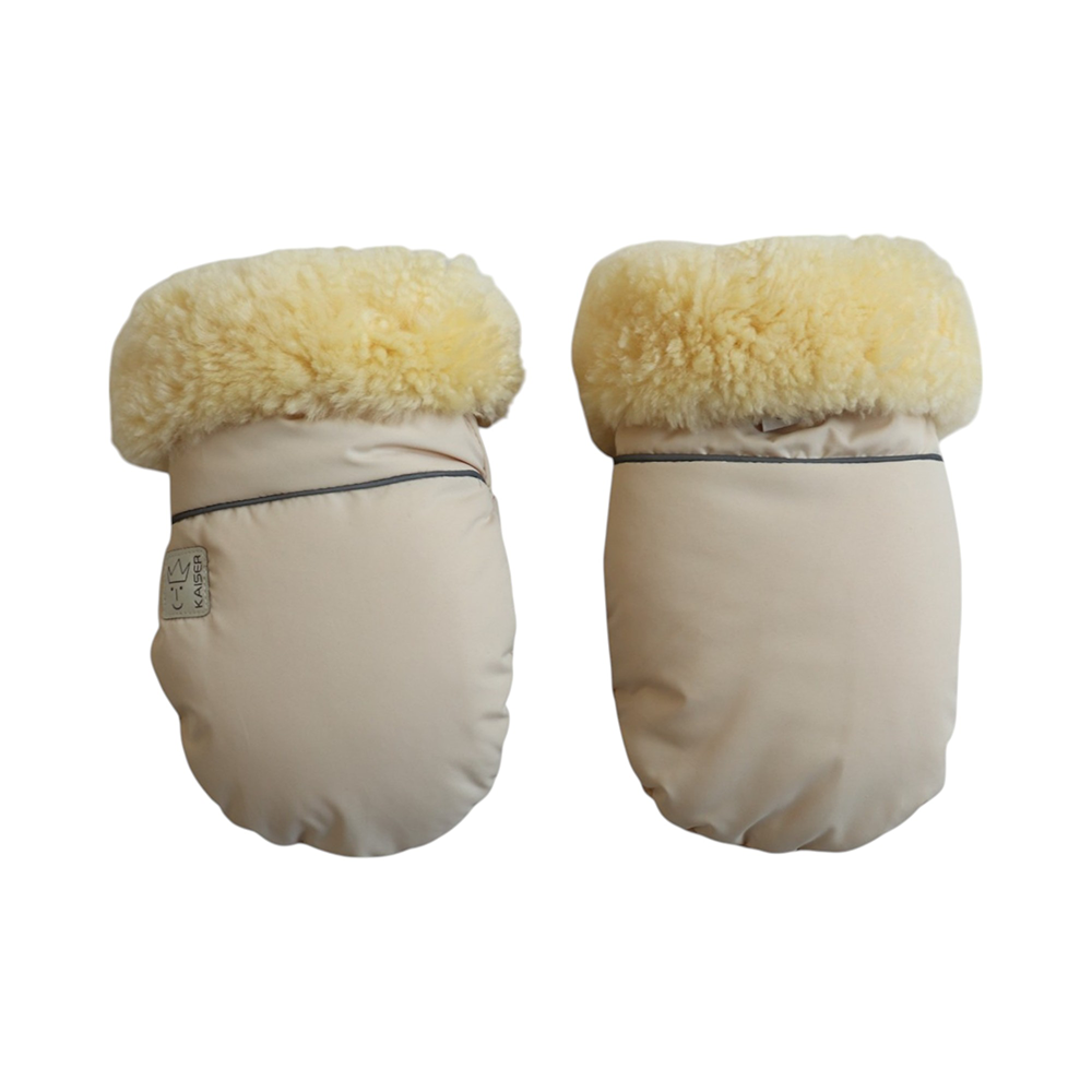 Kaiser  Lammfell Kinderwagen Handschuhe 'Reflect' Cream
