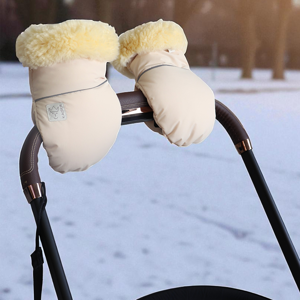 Kaiser  Lammfell Kinderwagen Handschuhe 'Reflect' Cream