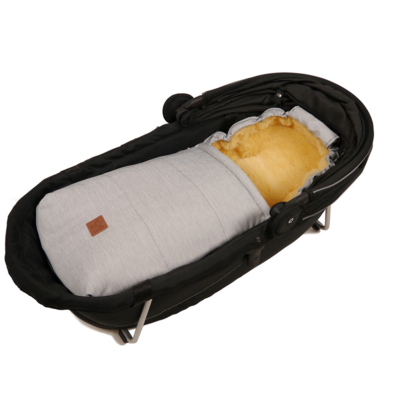 Kaiser Lambskin Footmuff 'Emma' for Infant Car Seat/Carrycot Denim Light Grey