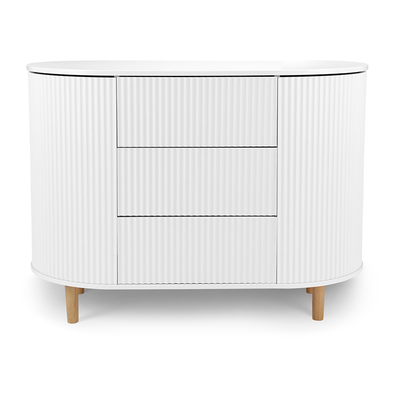 Kas Kopenhagen Kai Kommode ohne Wickelaufsatz in White Oak. 