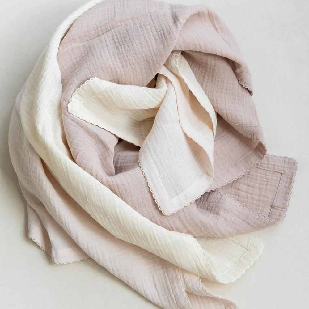 Kas Kopenhagen Wickelauflage 3er Set für Wickelkissen 'Kai' Rosa