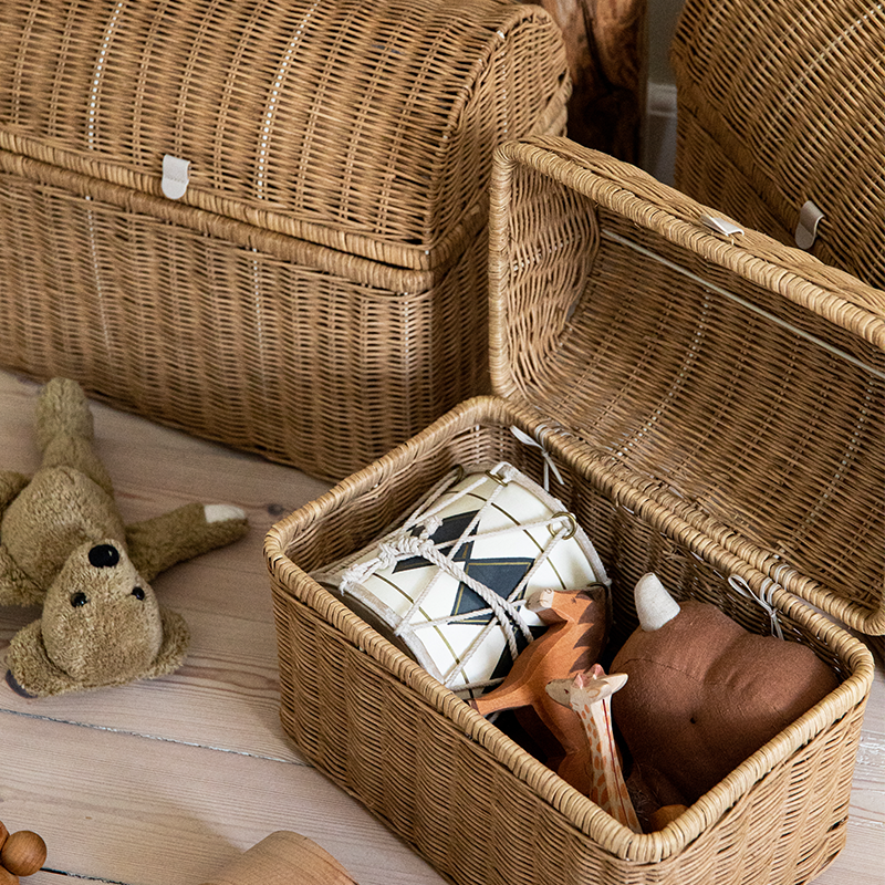Kas Kopenhagen 3er Set handgeflochtene Raffia Körbe Desert