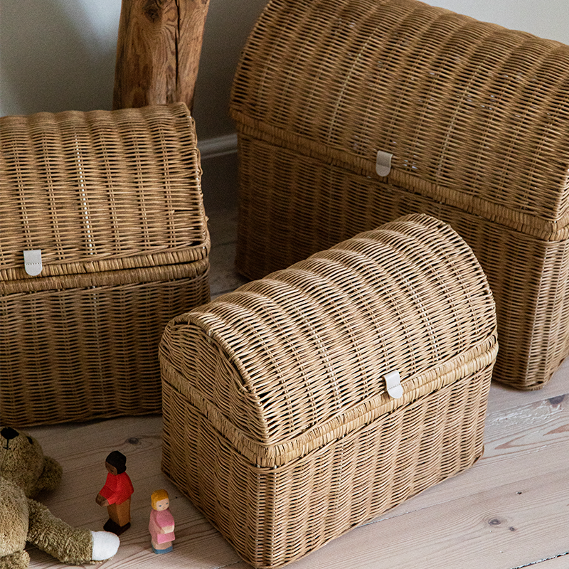 Kas Kopenhagen 3er Set handgeflochtene Raffia Körbe Desert