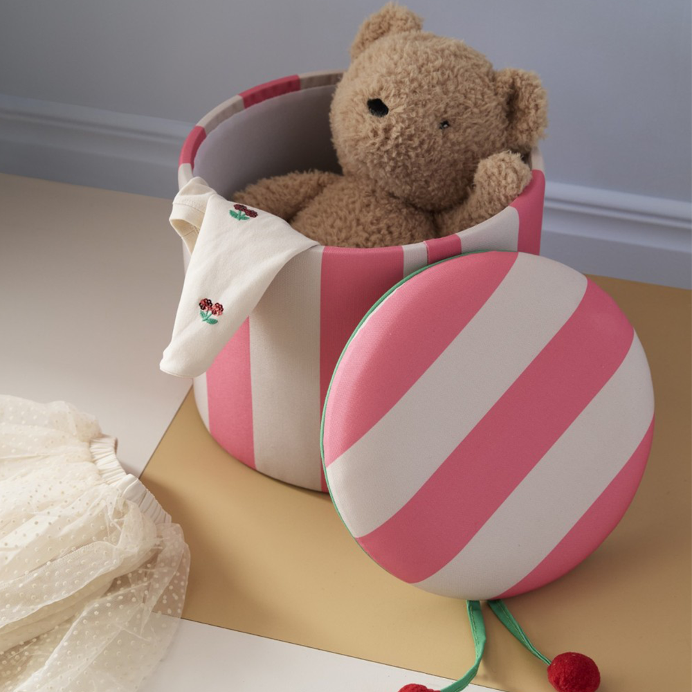 Kids Concept Storage Stool Pink