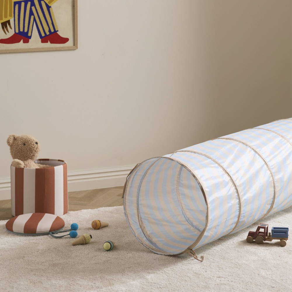 Kids Concept  Spieltunnel  'Streifen' Hellblau - Online MY SNOWFLAKE