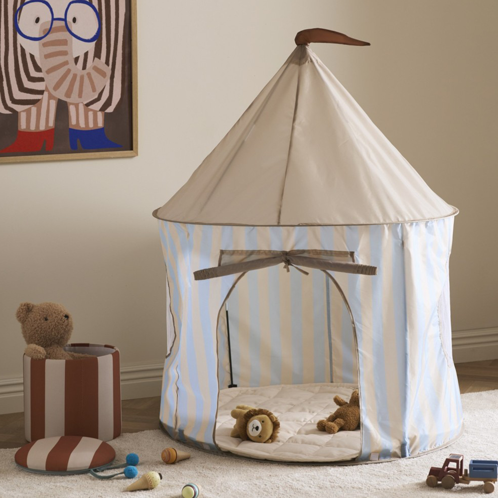 Kids Concept  Spielzelt Streifen Hellblau