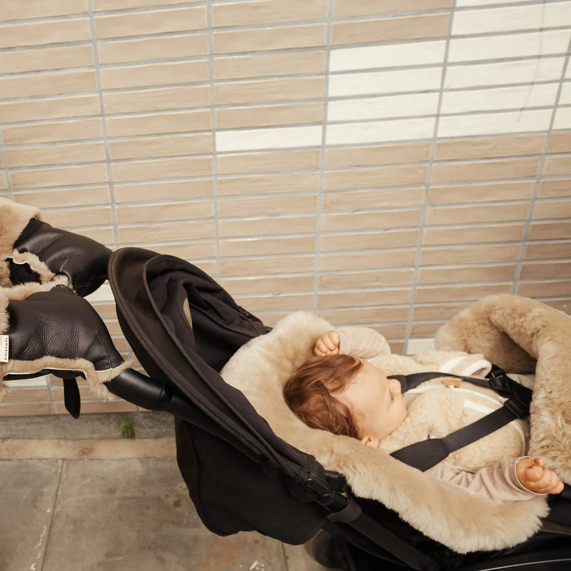 BINIBAMBA Schaffell Kinderwagen Fusssack Toast