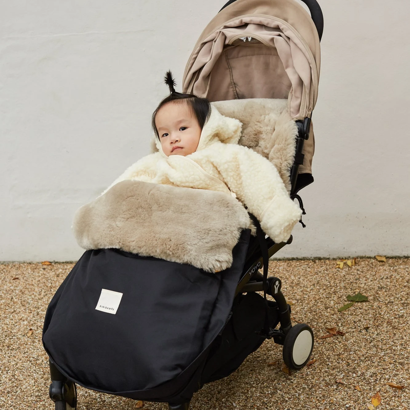 BINIBAMBA Schaffell Kinderwagen Fusssack Toast