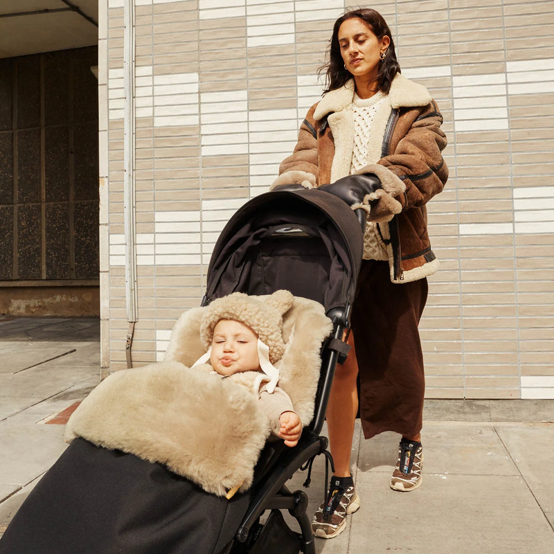 BINIBAMBA  Merino Kinderwagen Handschuhe  Toast