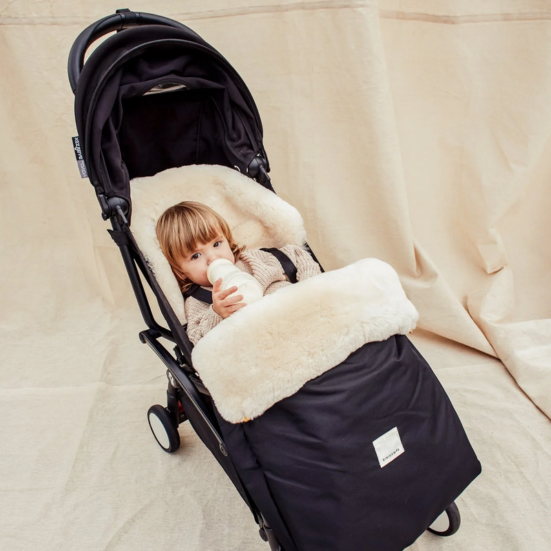 BINIBAMBA  Schaffell Kinderwagen Fusssack  Milk