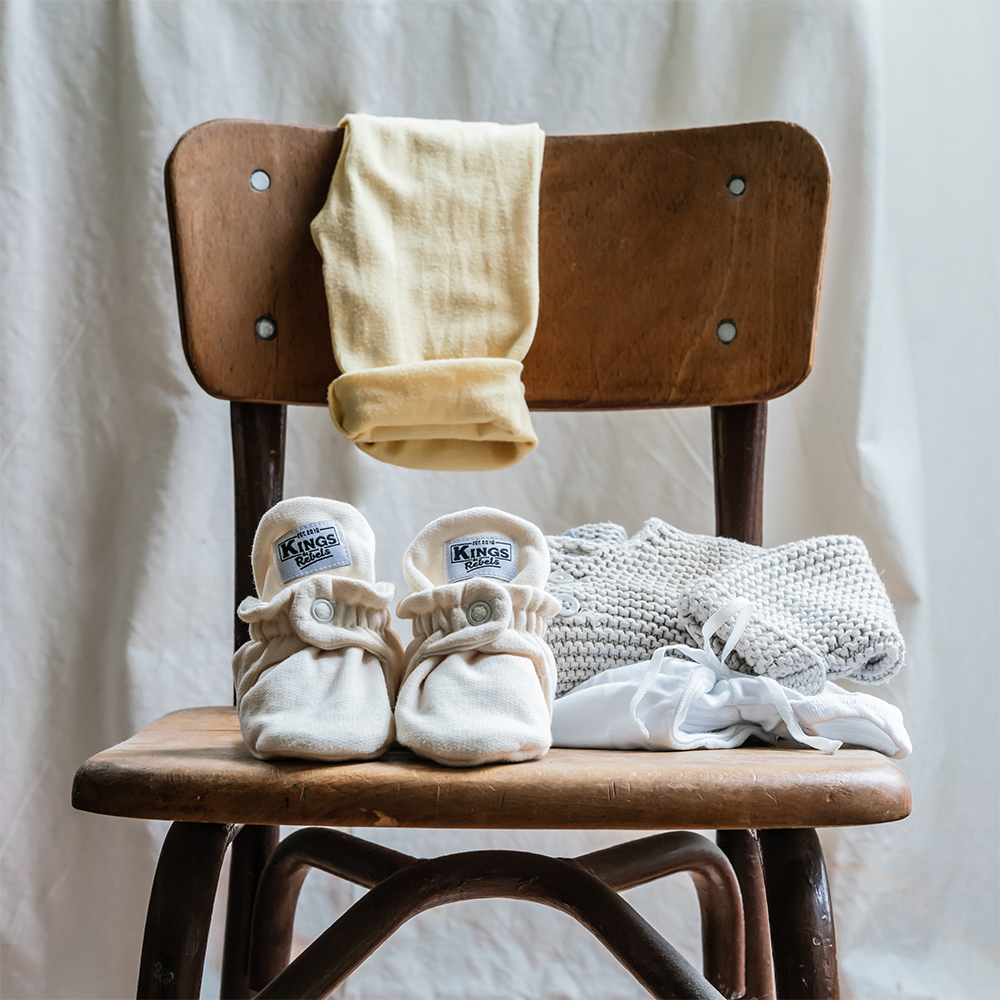 Kings & Rebels Baby Booties 'Cotton' Cream - Online MY SNOWFLAKE
