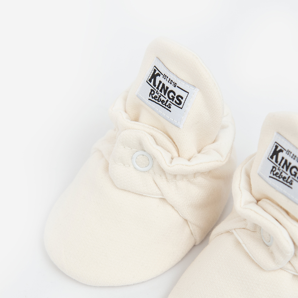 Kings & Rebels Baby Booties 'Cotton' Cream - Online MY SNOWFLAKE