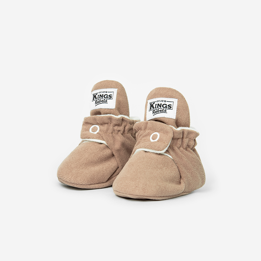 Kings & Rebels Baby Booties 'Gamuza' Café - Online MY SNOWFLAKE