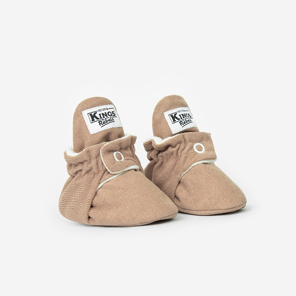 Kings & Rebels Baby Booties 'Gamuza' Café - Online MY SNOWFLAKE
