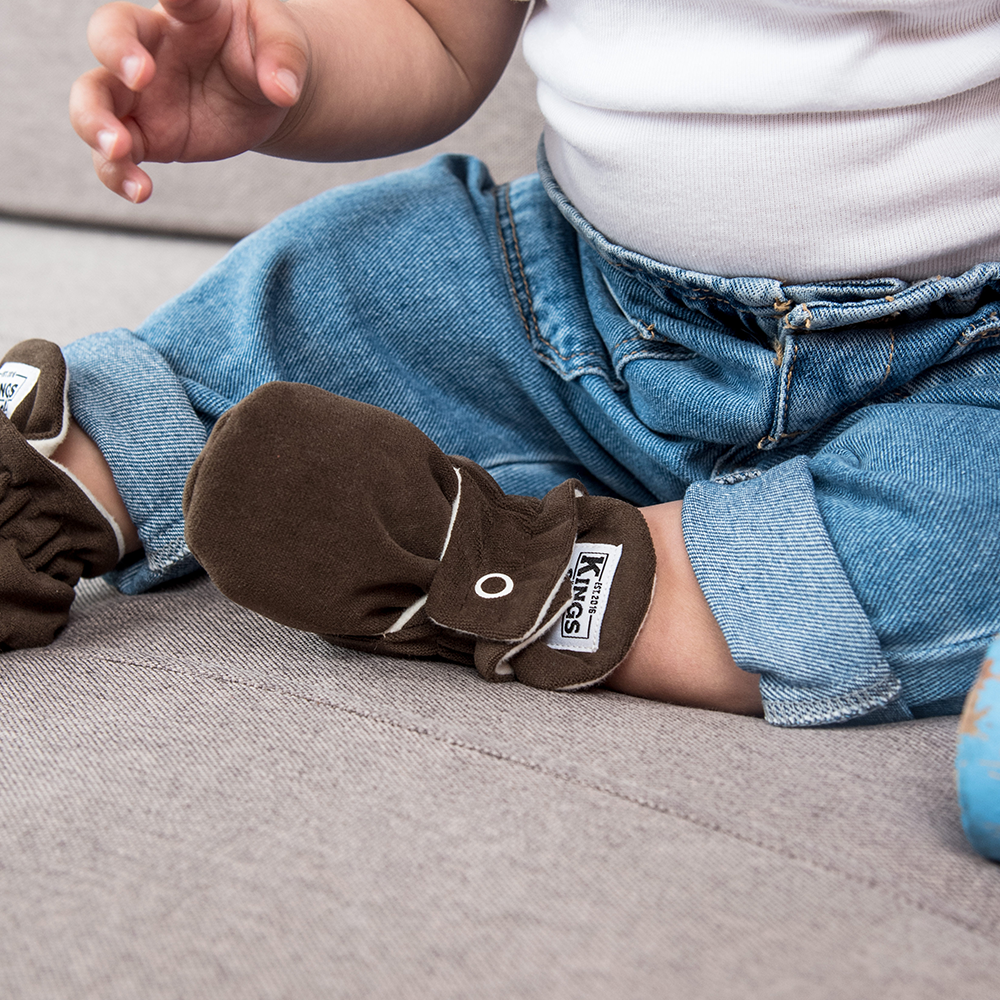 Kings & Rebels Baby Booties 'Gamuza' Chocolate - Online MY SNOWFLAKE