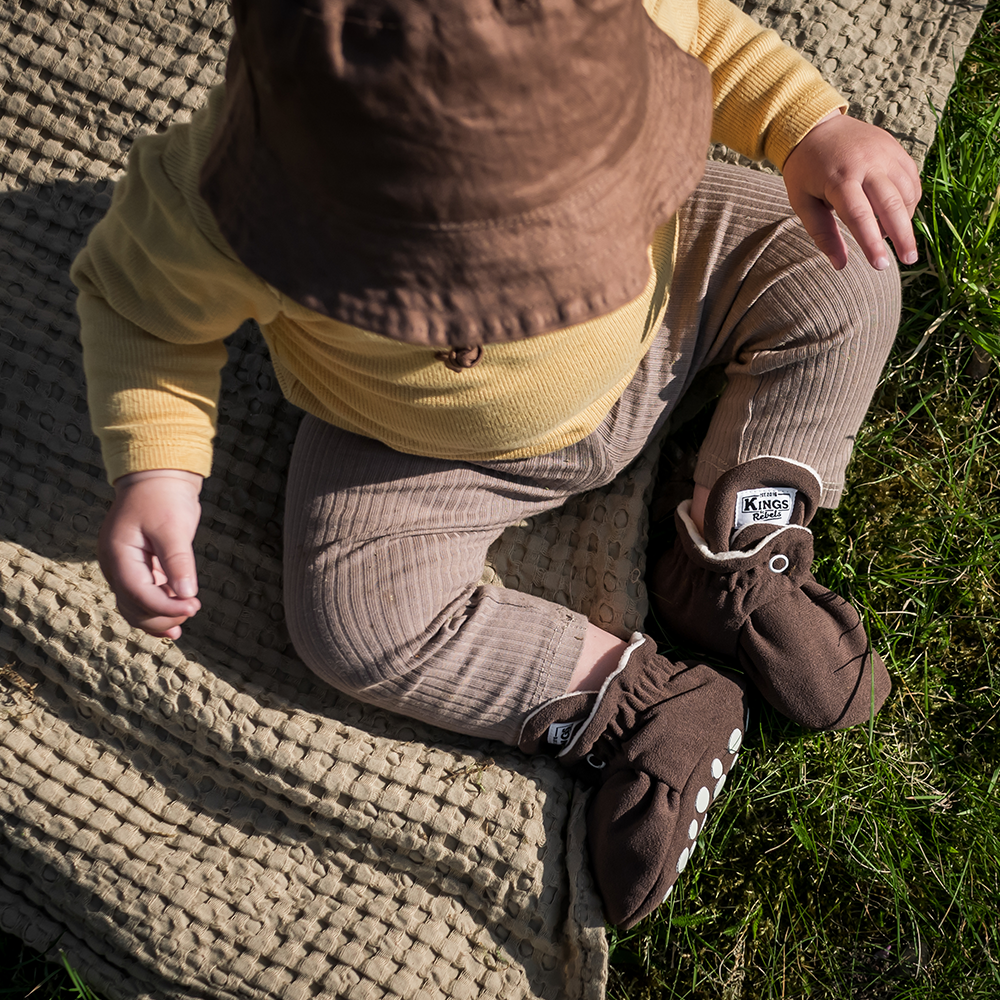 Kings & Rebels Baby Booties 'Gamuza' Chocolate - Online MY SNOWFLAKE
