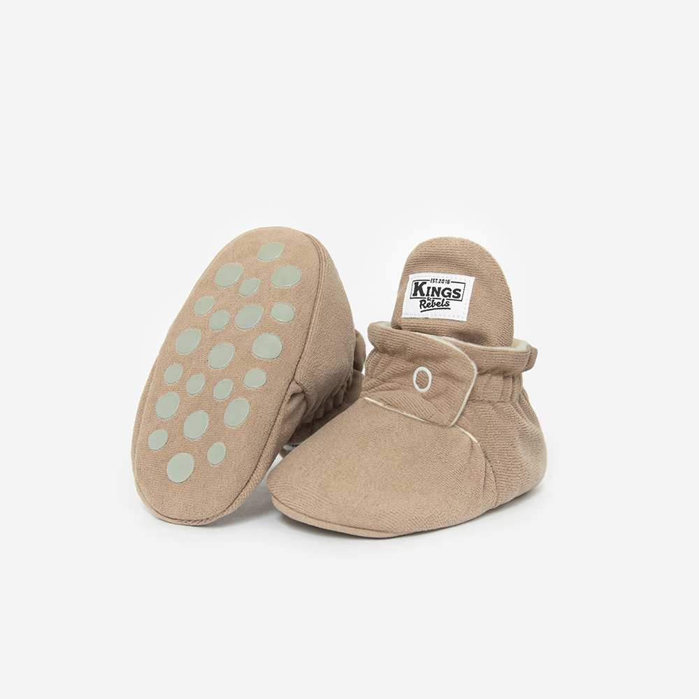 Kings & Rebels Baby Booties 'Gamuza' Café - Online MY SNOWFLAKE