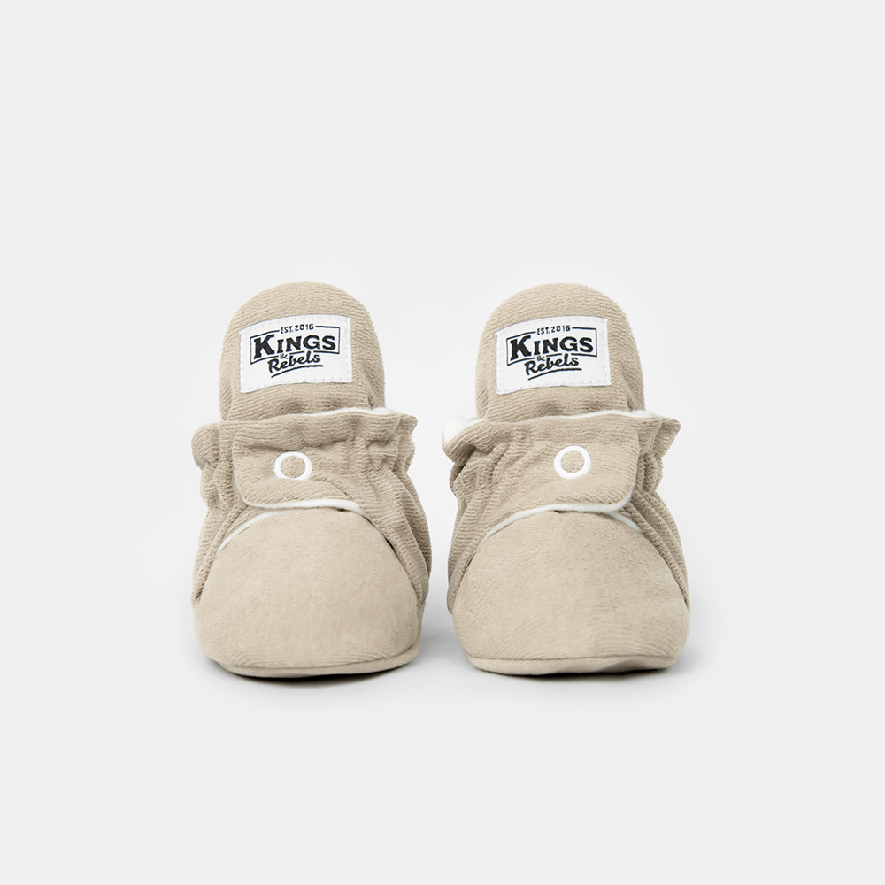 Kings & Rebels Baby Booties 'Gamuza' Ivory - Online MY SNOWFLAKE