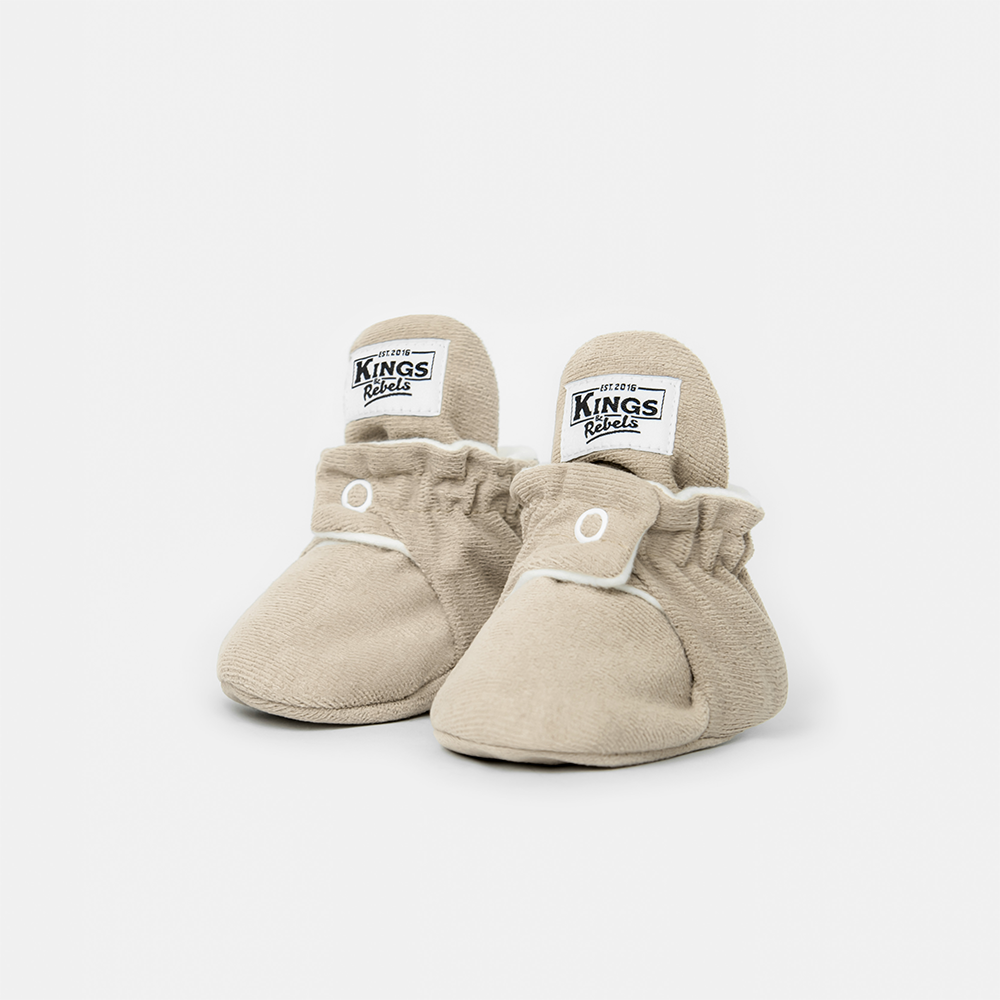 Kings & Rebels Baby Booties 'Gamuza' Ivory - Online MY SNOWFLAKE