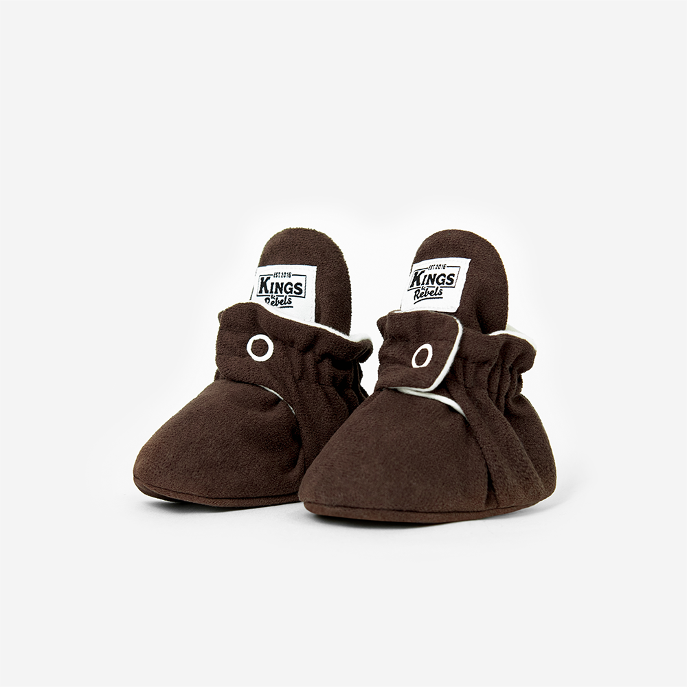 Kings & Rebels Baby Booties 'Gamuza' Chocolate - Online MY SNOWFLAKE