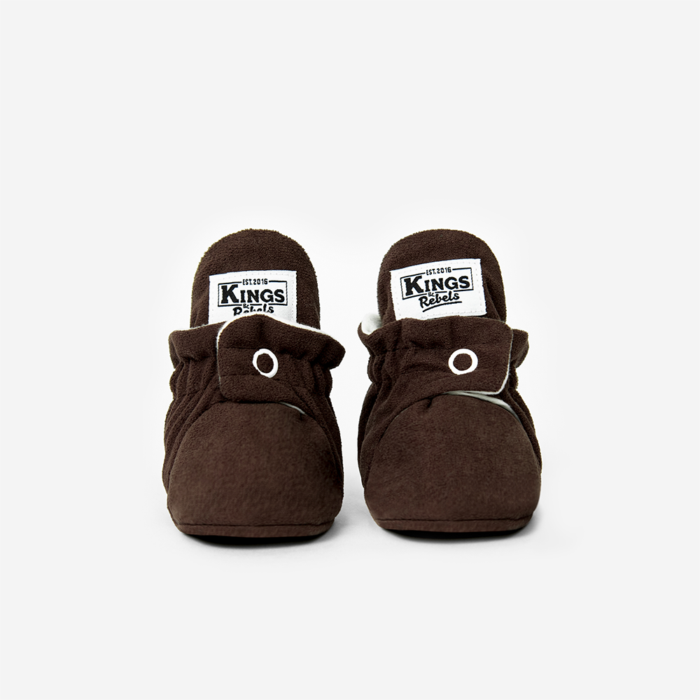 Kings & Rebels Baby Booties 'Gamuza' Chocolate - Online MY SNOWFLAKE