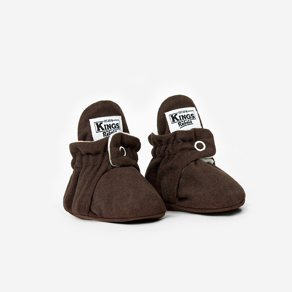 Kings & Rebels Baby Booties 'Gamuza' Chocolate - Online MY SNOWFLAKE