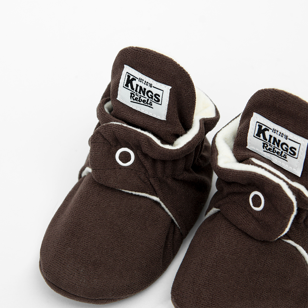 Kings & Rebels Baby Booties 'Gamuza' Chocolate - Online MY SNOWFLAKE