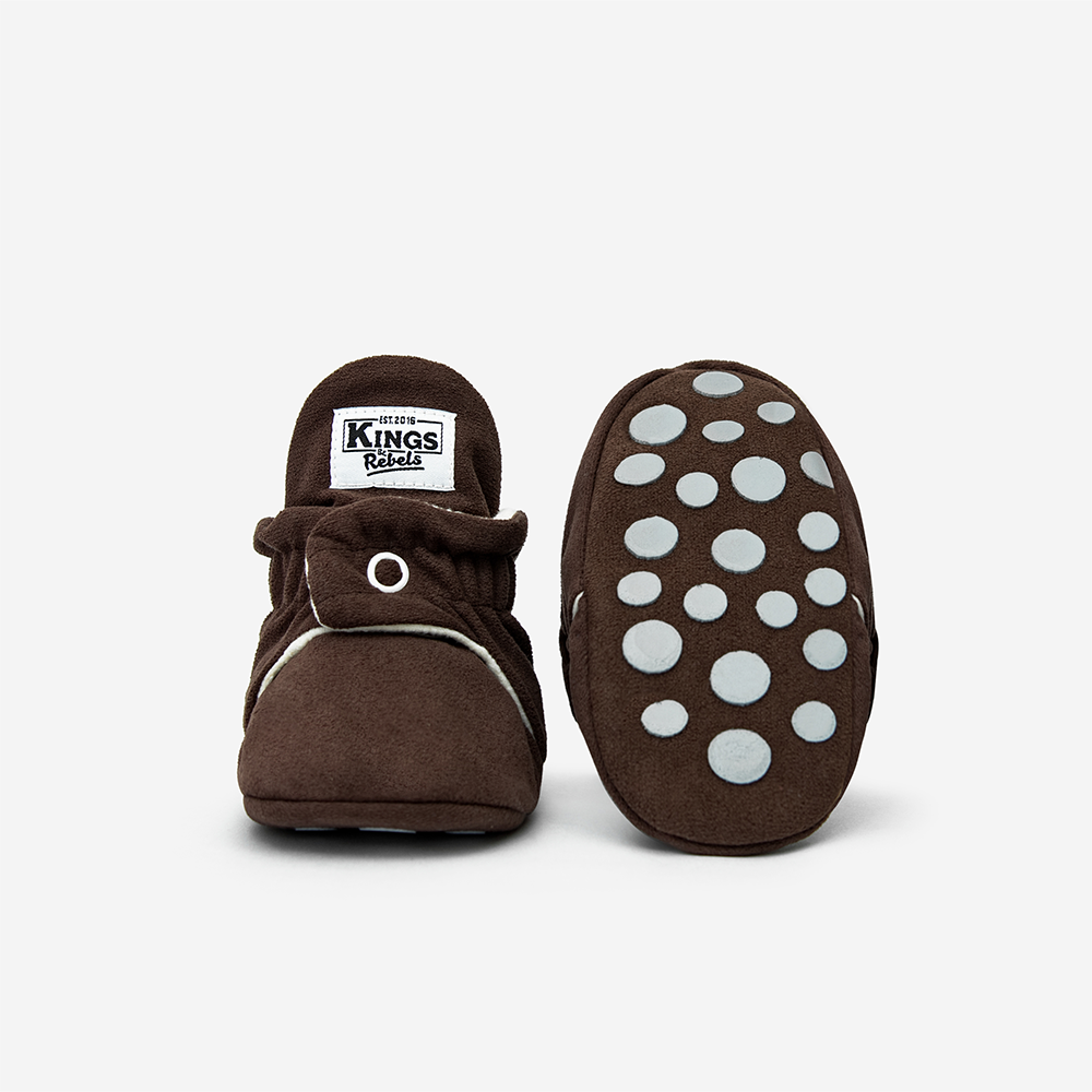 Kings & Rebels Baby Booties 'Gamuza' Chocolate - Online MY SNOWFLAKE
