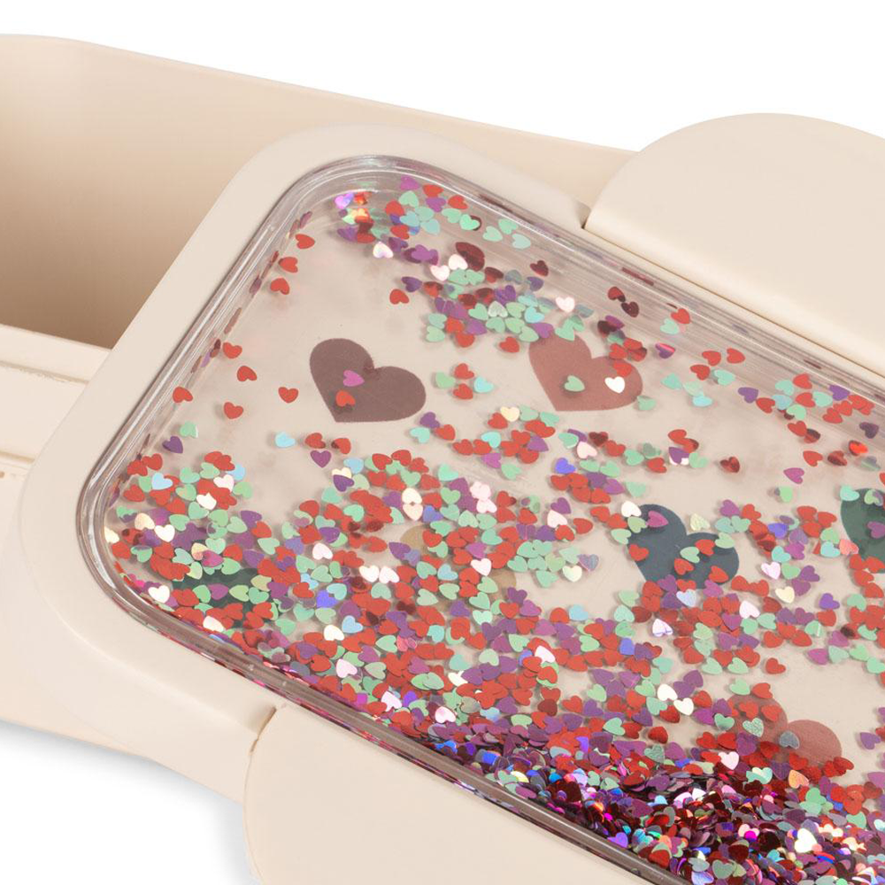 Konges Sløjd Boîte à déjeuner « Glitter » Cœur Coloré
