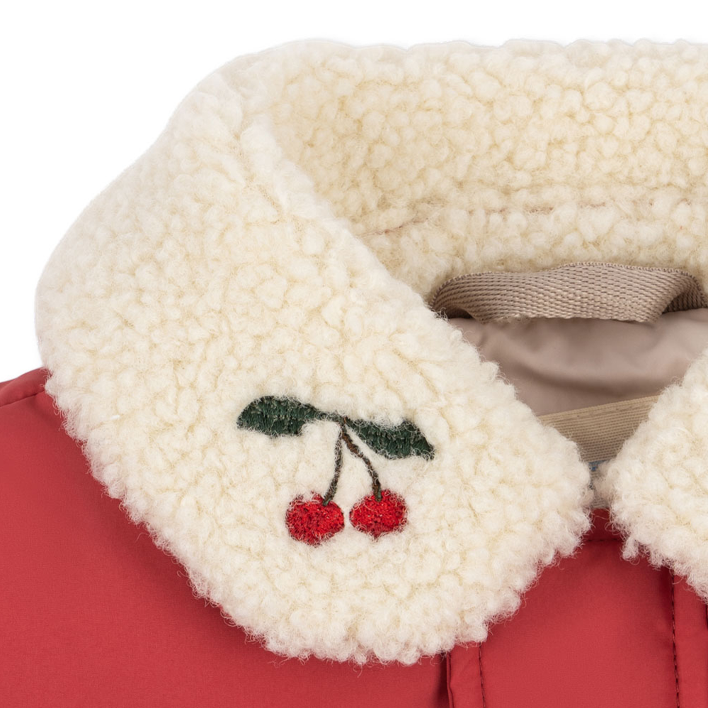 Konges Sløjd Winter Jacket with Collar 'Alpi Collar' Cardinal