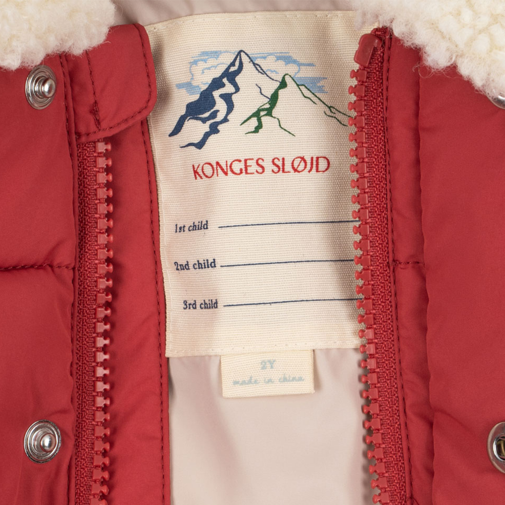 Konges Sløjd Winter Jacket with Collar 'Alpi Collar' Cardinal