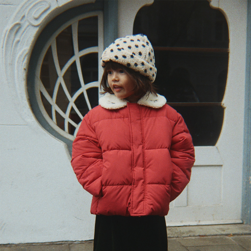 Konges Sløjd Winter Jacket with Collar 'Alpi Collar' Cardinal