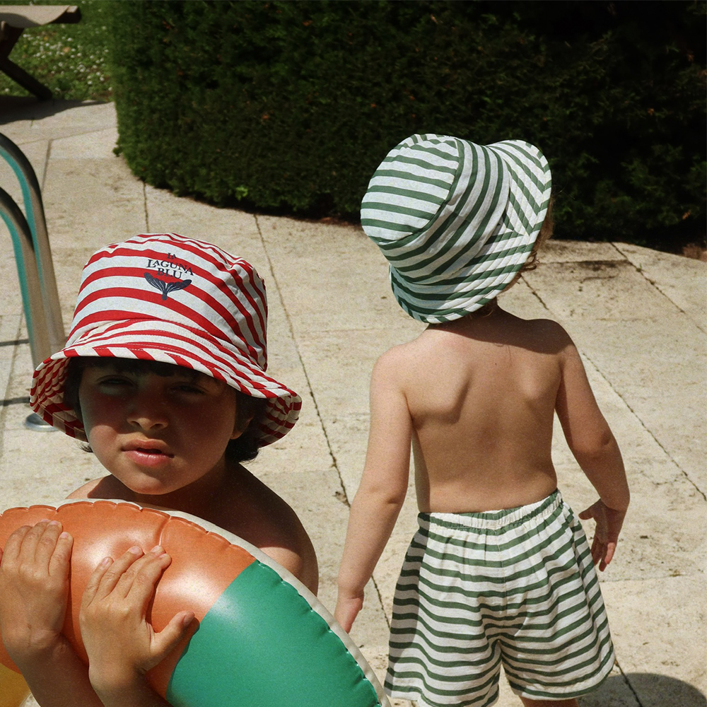 Konges Sløjd Chapeau de soleil anti-UV « Asnou » à rayures verticales