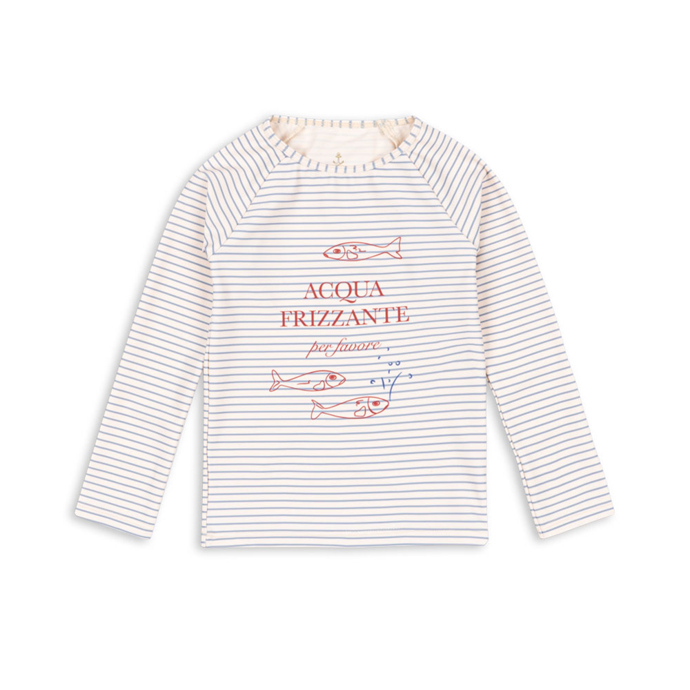 Konges Sløjd Long-Sleeve UV Swim Shirt 'Aster' Stripe Blue