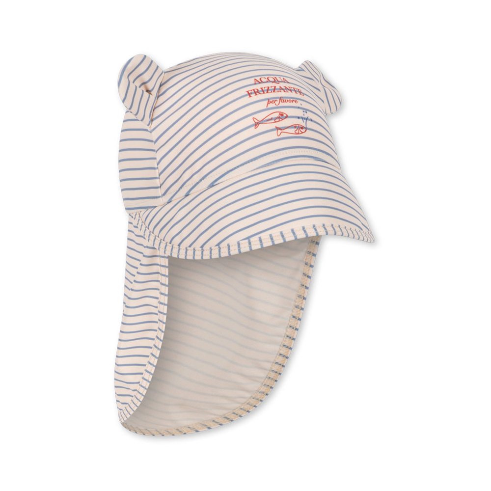 Konges Sløjd UV Sun Hat 'Aster Bear' Stripe Bluie