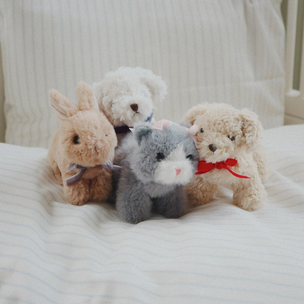 Konges Sløjd  Plüschtier 'Baby Animals' White Dog