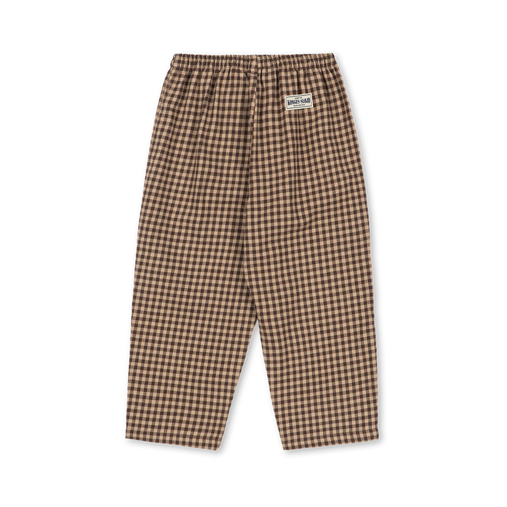 Konges Sløjd Hose aus Baumwolle 'Foret' Chocolate Check