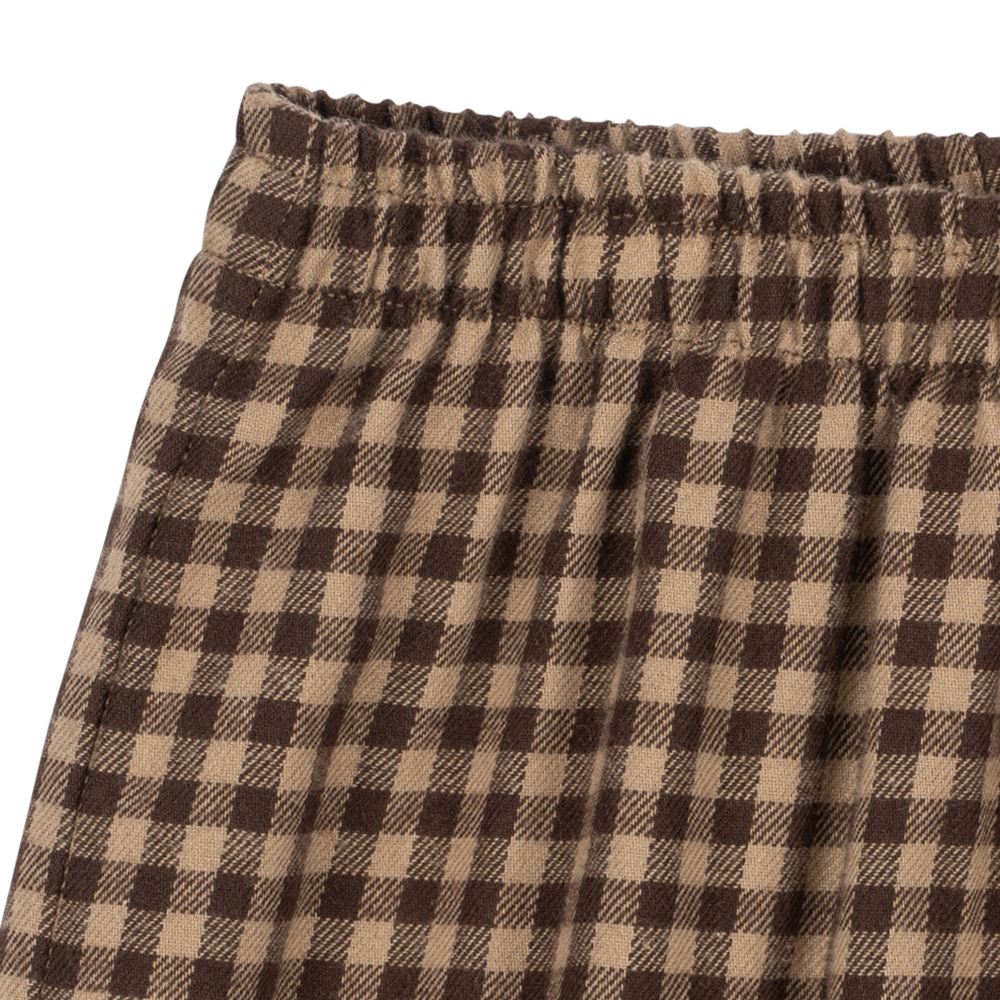 Konges Sløjd Hose aus Baumwolle 'Foret' Chocolate Check